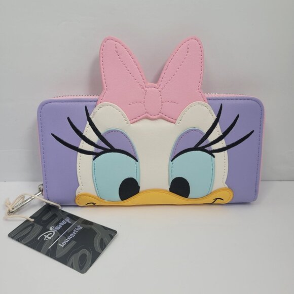 Loungefly Disney Daisy Duck Mini Backpack & Wallet Set NWT - Picture 3 of 12
